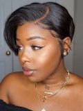 Short Wig Straight Pixie Cut Wig Human Hair Bob Wig - Image 8