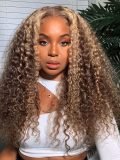 Glueless Highlight Wig P4/27 Brown With Blonde Color Big Curly 5*5 Ready To Go Wig - Image 7