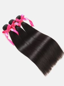 HD Lace Closure 5x5 With Bundles Straight Weave Virgin Human Hair Bundle Deals - Image 7