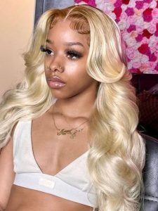Ombre Color Wig #4/613 Body Wave Human Hair Lace Wig - Image 2