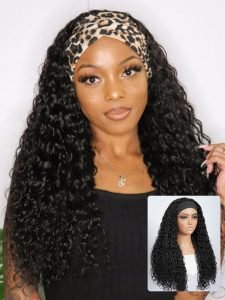 Water Wave Headband Wigs Human Hair Natural Wave Half Wig 150 Density - Image 7