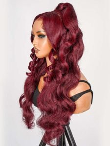 99J Pre-styled Half Up Half Down 13*4 Lace Frontal Wig Ready To Go - Image 6