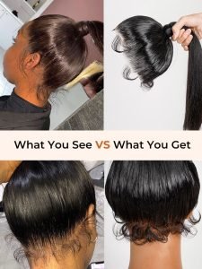 Alipearl Straight Hair 360 Lace Frontal Wig Pre-plucked 360 Lace Wigs - Image 7