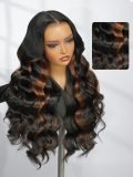 Caramel Auburn Ombre 13x4 HD Lace Front Wig Glueless Ready To Wear - Image 3