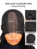 Deep Wave Glueless 3x6 HD Lace Front Wig Ready to Go Human Hair - Image 7