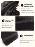 Mink Hair Weave Grade 12A Human Virgin Hair Straight Hair 3 Bundles - Image 6