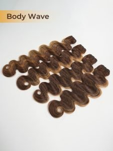 #P4/27 Brown Balayage Human Hair Bundles Body Wave And Straight - Image 6