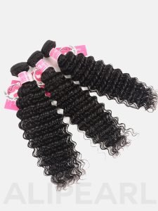 Deep Wave Weave Human Hair 3 Bundles With 6x6 Lace Closure - Image 7