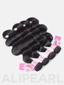 Brazilian Body Wave Virgin Hair 4pcs with Lace Closure Alipearl - Image 8