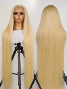 Long Wigs #613 Blonde Straight Pre Plucked Lace Wigs 30-40 Inches - Image 2