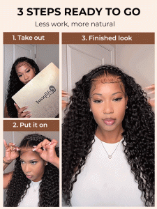 Influencer's Style- Pre Braid Deep Wave 13*6 Lace Front Wigs Glueless - Image 11