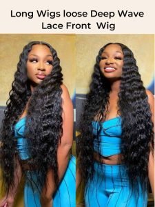 Long Human Hair Wigs Loose Deep Wave Wig Long Lace Wig 24-40 Inchs - Image 5