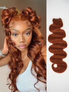 #35 Copper Ginger Hair Color Human Hair Bundles Body Wave And Straight - Image 7