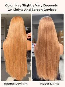 Color #6 Medium Brown Hair Lace Frontal Wigs Chestnut Brown Hair Wig - Image 6