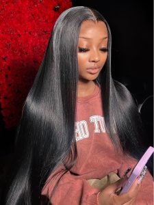 12A Raw Hair Salon Quality HD Lace Closure Wig Human Hair Straight Top Grade Salon Hair Wig 250 Density - Image 7