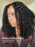 Burmese Curly Glueless V Part Fluffy Wig 250 Density Ready To Wear - Image 9