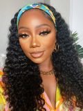 Flash Sale-Headband Wig Human Hair Short Curly Hair Wigs 20-22inches - Image 7