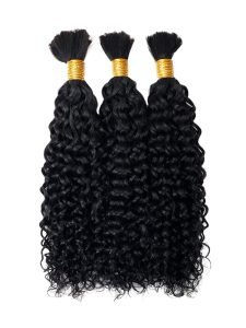 Deep Curly Human Hair Bulk For Braiding No Weft Two Bundles lots - Image 7