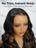 Caramel Auburn Ombre 13x4 HD Lace Front Wig Glueless Ready To Wear - Image 5