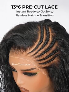 Water Wave Pre Braided 13x6 HD Lace Glueless Wig Ready to Go - Image 6