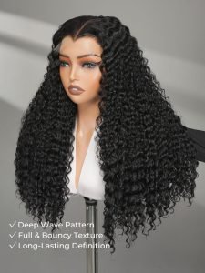 Double Drawn M Hairline Deep Wave HD Lace Front Wig Top Grade Hair - Image 7
