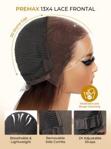 M Shaped Hairline Honey Blonde Highlights 13x4 Lace Front Wig - Image 5