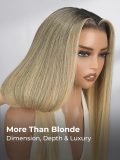 12A Raw Hair Champagne Blonde Highlights HD Lace Wig Ready To Go - Image 7