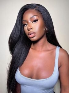 Yaki Straight 360 Glueless Lace Wig Ready To Go Natural Hairline - Image 6