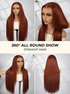 Chestnut Ginger 13x6 Lace Front Glueless Wigs Human Hair - Image 8