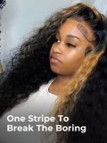 Pre Everything Side Part Highlight Deep Wave 13x4 Lace Wig Glueless - Image 6