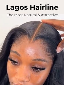 Lagos Hairline Undetectable HD 7x7 Lace Closure Body Wave Widows Peak Wig - Image 4