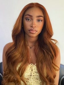 Ash Brown Wig Straight Hair Body Wave Natural Human Hair Wig - Image 3