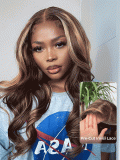 4/27 Blonde Higlight Body Wave 5x7 Glueless Lace Wig Ready To Go - Image 6
