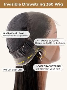 Alipearl Straight Hair 360 Lace Frontal Wig Pre-plucked 360 Lace Wigs - Image 8