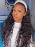 Deep Wave Human Hair Headband Wigs - Image 11