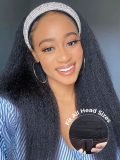 Headband Wig Kinky Straight Half Wig 180 Density - Image 3