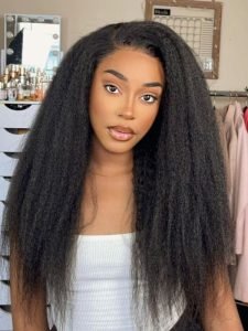 Yaki Straight Tape In Hair Extensions Kinky Straight Human Hair Extensions - Image 7
