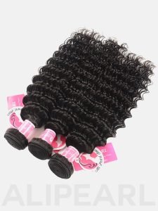 Deep Wave Weave Human Hair 3 Bundles With 6x6 Lace Closure - Image 8