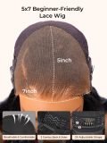 Side Part Light Yaki Straight 5x7 Glueless Lace Wig With Layers - Image 7