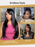Y2k Layered Straight Glueless 5*7 Ready To Go Wig With Side Bangs - Image 8