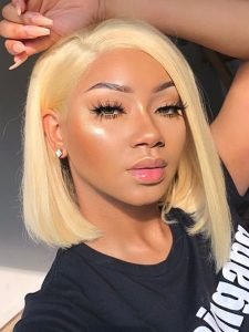 613 Color Blonde Hair Short Bob Wigs Human Hair Wigs Short Lace Wigs - Image 7