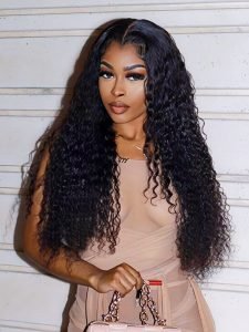 Double Drawn M Hairline Deep Wave HD Lace Front Wig Top Grade Hair - Image 8