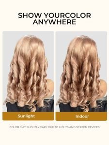 Milk Tea Brown Wig 13*4 Transparent Lace Wig with Blonde Highlights - Image 8