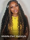 Pre Everything Side Part Highlight Deep Wave 13x4 Lace Wig Glueless - Image 7