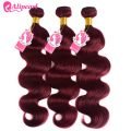 Brazilian Body Wave Bundles Human Hair #99J Pre-Colored Hair Weave - Image 6