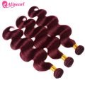 Brazilian Body Wave Bundles Human Hair #99J Pre-Colored Hair Weave - Image 4
