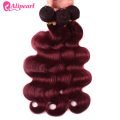 Brazilian Body Wave Bundles Human Hair #99J Pre-Colored Hair Weave - Image 3