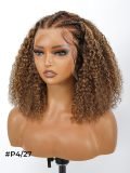 Braiding Human Hair 13u00d74 Lace Front Curly Bob Wigs Pre-Bleached With Full Density - Image 8