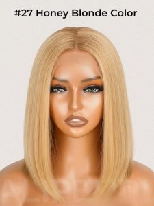 Honey Blonde Bob Wig #27 #1B/27 Straight Hair Human Hair Bob Wigs - Image 6