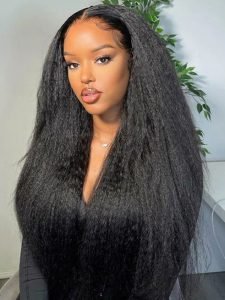 Yaki Straight Tape In Hair Extensions Kinky Straight Human Hair Extensions - Image 9